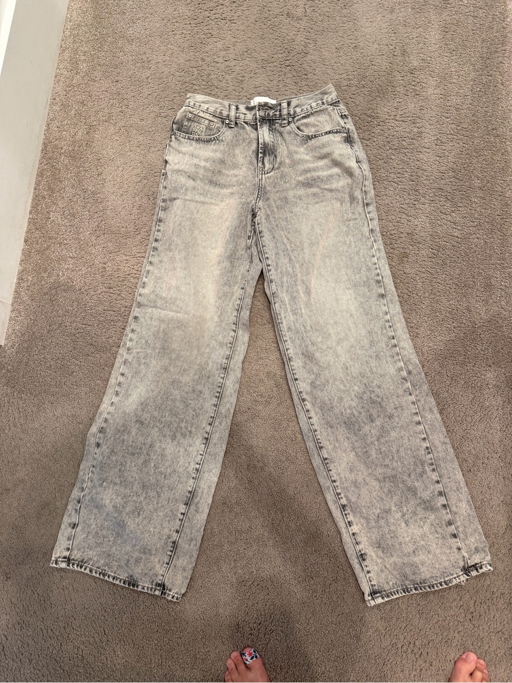 One Teaspoon Wide Leg Women’s Jeans - gray wash